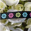 Order  Flower Ribbon - Geraniums on Black